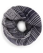 Tory Burch Striped Merino Infinity Scarf - Lyst