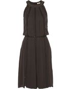 L'Agence Stud-Embellished Silk Dress - Lyst
