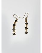 Maria Francesca Pepe Eye Charm Enamelled Earrings With Swar - Lyst