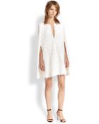 BCBGMAXAZRIA Brynna Lace Cape Dress - Lyst
