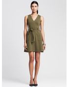 Banana Republic Belted Ponte Utility Dress - Lyst