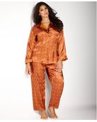 Jones New York Plus Size Printed Satin Pajama Set - Lyst