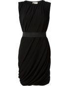 Lanvin Draped Dress - Lyst
