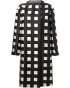 Rochas Check Pattern Coat - Lyst