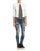 R13 Leather Biker Jacket - Lyst