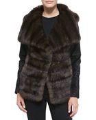 Oscar de la Renta Sable Lamb Fur Jacket - Lyst