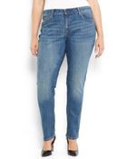Levi's Plus Size Medium Wash Mid Rise Skinny Jeans - Lyst
