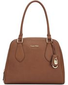 Calvin Klein Modena Saffiano Satchel - Lyst