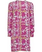 Matthew Williamson Fantasy Plaid Printed Silk Shift Dress - Lyst