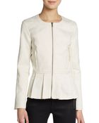Pjk Patterson J. Kincaid Fran Peplum Jacquard Jacket - Lyst