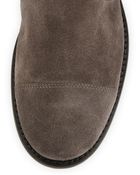 Giuseppe Zanotti Double Chain-Back Suede Ankle Boot - Lyst