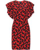Saint Laurent Printed Silk Dress - Lyst