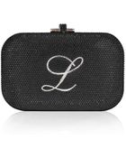 Judith Leiber Couture Monogram Crystal Slide-Lock Clutch Bag - Lyst