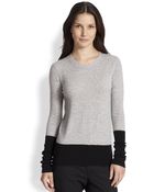 Vince Cashmere Twotone Sweater - Lyst