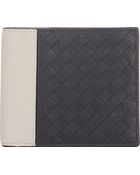 Bottega Veneta Contrast-spine Intrecciato Billfold - Lyst