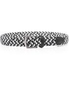 Andersons Leather-Trimmed Elasticated Woven Belt - Lyst