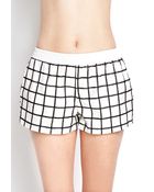 Forever 21 Faux Leather Grid Shorts - Lyst