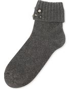 Alto Milano Fold-over Studded Socks - Lyst