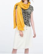 Zara Crepe Skirt - Lyst