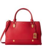 Lauren by Ralph Lauren Morrison Triple Zip Satchel - Lyst