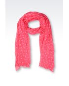 Armani Jeans Flock Print Scarf with All Over Logo - Lyst