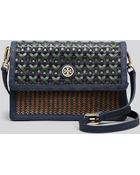 Tory Burch Crossbody Robinson Woven Combo - Lyst