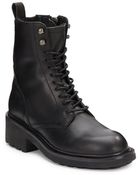 Ash Styx Leather Combat Boots - Lyst