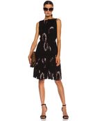 Nina Ricci Printed Silk Chifon Dress - Lyst