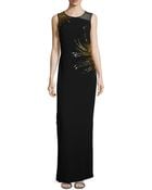 Halston Heritage Sleeveless Embellished Gown - Lyst