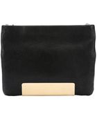 Jimmy Choo Black Leather 'Carrie' Shoulder Bag - Lyst