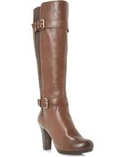 Dune Social Leather Knee-High Boots - Lyst