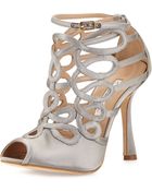 Oscar de la Renta Napo Satin Swirl Cage Sandal - Lyst