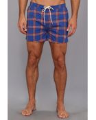 Gant Rugger Check Swim Trunk - Lyst