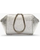 Alexander Wang Silver Metallic Wristlet Pouch - Lyst