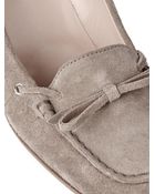 Tod's Gomma Suede Round-Toe Pumps - Lyst