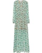 MSGM Floralprint Silkchiffon Maxi Dress - Lyst