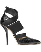 Michael Kors Alexa Cutout Snakeskin Pump - Lyst