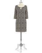 Laundry By Shelli Segal Bell Sleeved Shift Dress - Lyst