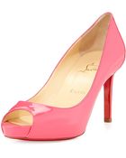 Christian Louboutin Patent Platform Red Sole Pump - Lyst