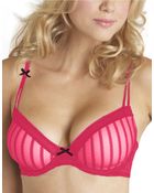Betsey Johnson Stocking Stripe Demi Bra - Lyst