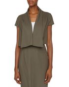 Monique Lhuillier Shawl-Collar Swing Jacket - Lyst