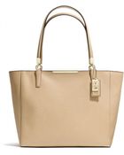 Coach Madison East/West Tote In Saffiano Leather - Lyst