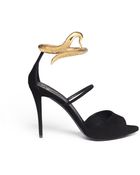 Giuseppe Zanotti Nirvana Serpent Anklet Suede Sandals - Lyst