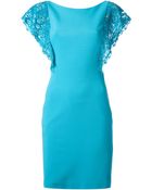 Emilio Pucci Lace Sleeve Dress - Lyst