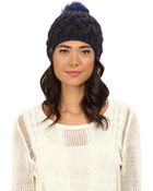 Ugg Zermatt Cable Beanie With Pom - Lyst