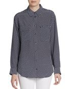 Equipment Signature Dot Silk Blouse - Lyst