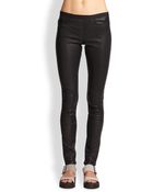 Helmut Lang Form Denim & Leather Leggings - Lyst