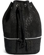 Asos Leather Backpack in Embossed Croc - Lyst
