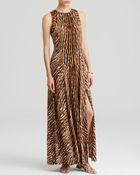 MICHAEL Michael Kors Animal Print Maxi Dress - Lyst