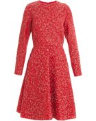Giambattista Valli Red With Metallic Dress - Lyst